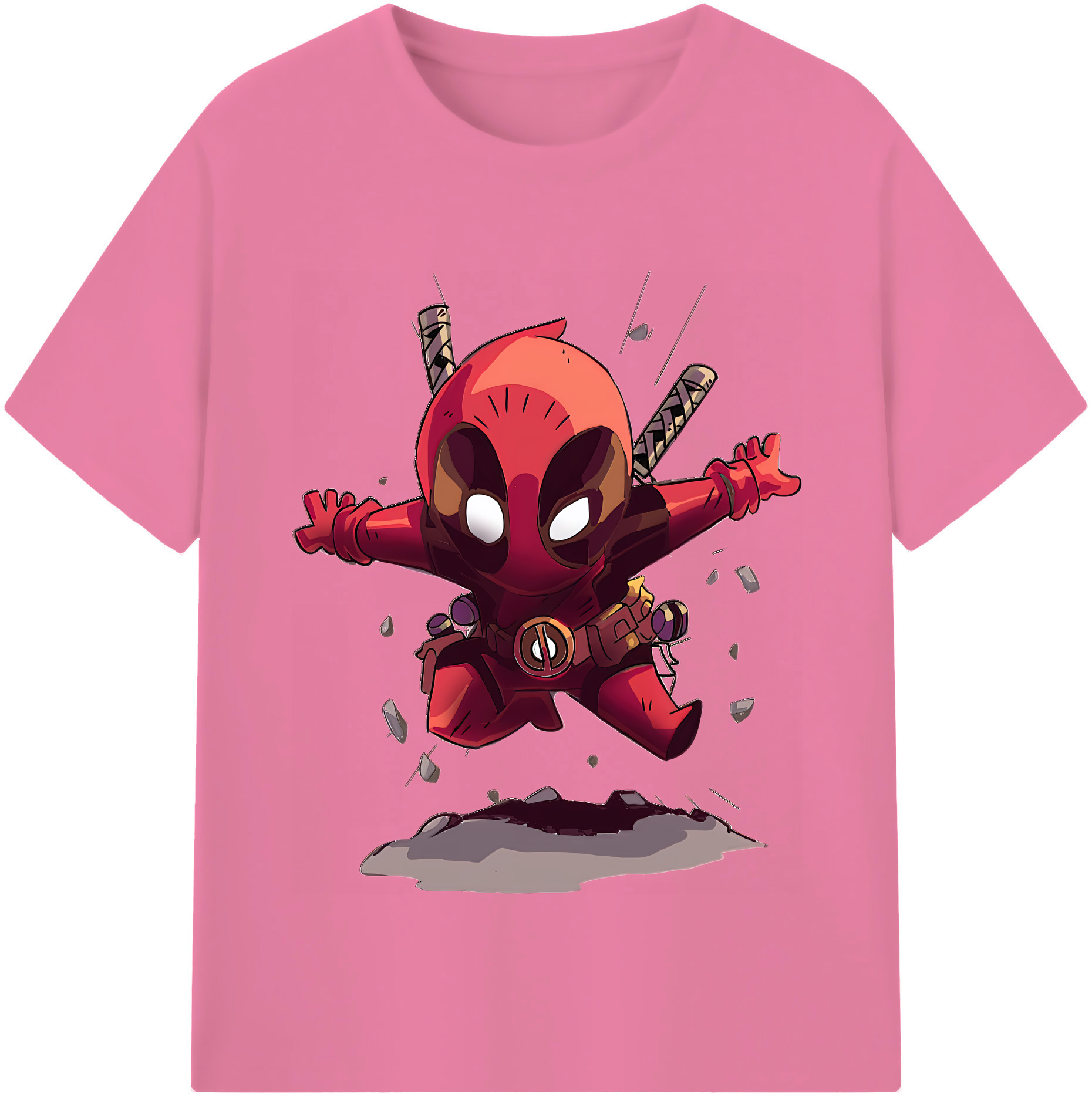 （画像用） Deadpool デッドプール 綿100％半袖Tシャツ（フロントプリント）